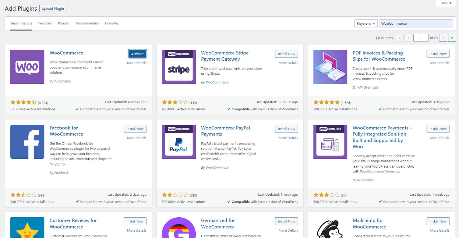 Installing WooCommerce on WordPress