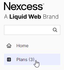 Start a hosting plan with a data center location strategy — in the left sidebar, click the Plans button.